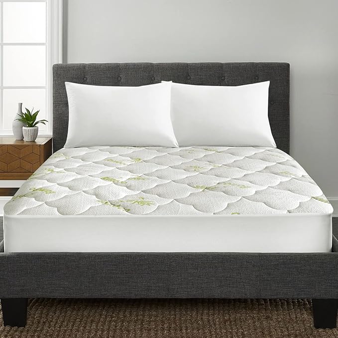 Air Mattress Cover Full Size Mattress Topper, Viscose Made from Bamboo Quilted Mattress Pad Topper, Noiseless Extra Plush Pillow Top Mattress Topper Full (15-23'' Deep Pocket)