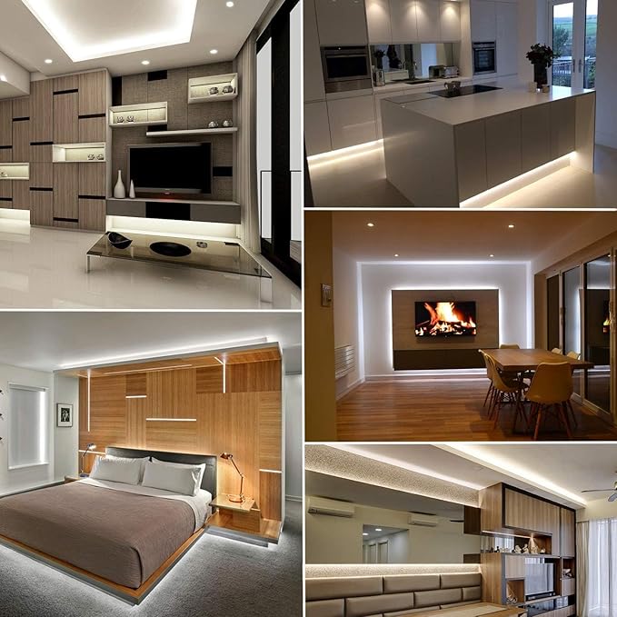 SURNIE Rope Lights Outdoor Waterproof Daylight White: LED 25FT Cuttable Outside Bright 110V Lighting 6000K Flexible Cool Clear Tube, Indoor Deck Patio Xmas Camping Decor, Not Flat Strip