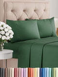 Twin XL 4 Piece Sheet Set - Comfy Breathable & Cooling - Ultra-Soft Hotel Luxury Bedding Set with 8-16 Inch Deep Pockets - 1 Flat & 1 Fitted Sheet & 2 Pillowcases - Wrinkle Free & Easy Care - Emerald