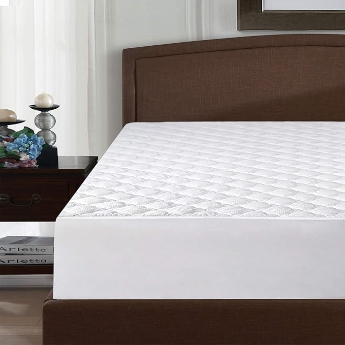 Air Mattress Cover Full Mattress Pad, Thick Quilted Mattress Topper Full, Super Soft Breathable and Noiseless Down Alternative Fiber Pillow Top Mattress Pad (15-23'' Deep Pocket)