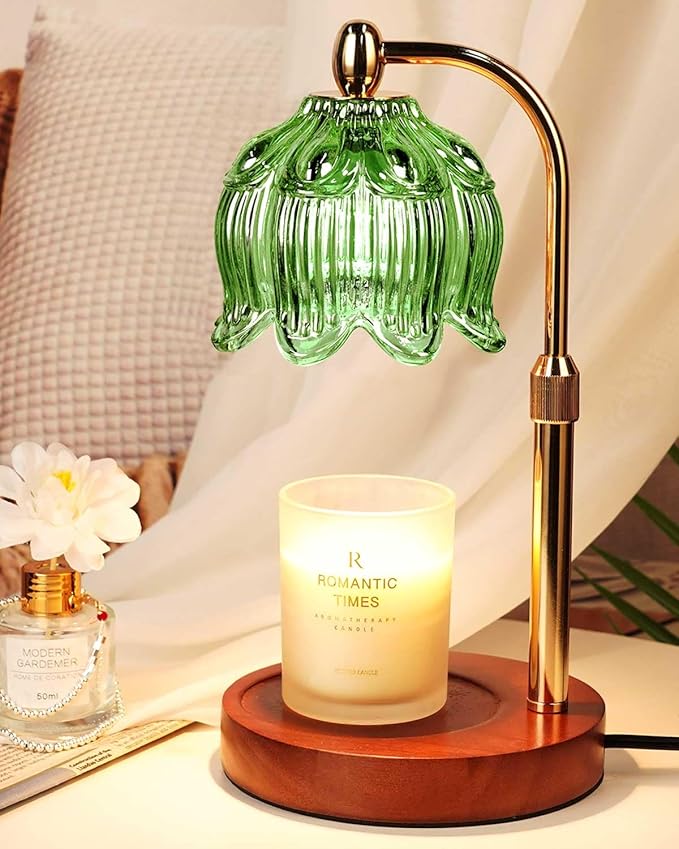 Candle Warmer Lamp with Timer Dimmable, Adjustable Height, Birthday Gifts for Women Mom, House Warming Gifts New Home Room Decor, Christmas Gifts,Wax Warmer Lamp for Jar Candles with 2 Bulbs