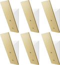 Homeforia Gold Wall Coat Hooks, High End White Wood & Gold Metal Wall Mounted Clothing Hook, Mid-Century Modern Clothes Hooks, Heavy Duty Wooden Hook for Hanging Coats, Hats, Towels & More, Set of 6
