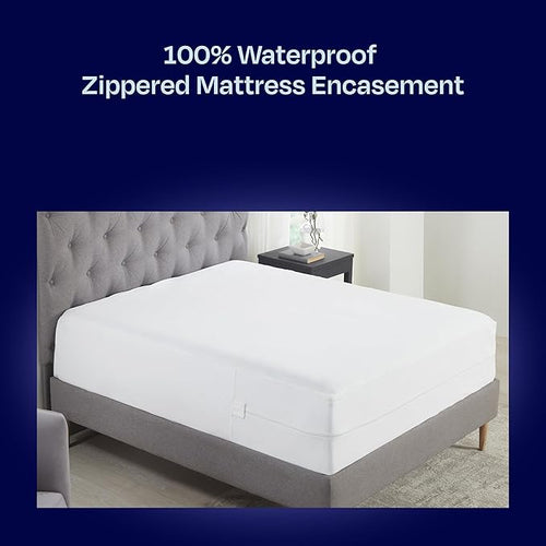 2-Pack Zippered Mattress Encasement Twin XL - Waterproof, All Six Sided, Fits Twin XL Size Mattress Cooling Cover - Premium Quality, Noiseless & Absorbent Cover