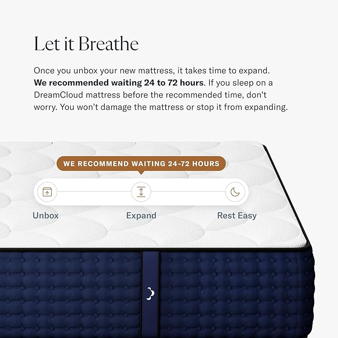 DreamCloud 12" Cal King Mattress - Luxury Hybrid Gel Memory Foam - 365 Night Trial - Premium Pressure-Relieving Layers - Forever Warranty - Mattress in a Box - CertiPUR-US Certified