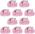 NUPTIO Flower Balls Flowers for Centerpieces: 10 Pcs 11.8 inch Diam Pink Artificial Rose Fake Flower Arrangement Bouquet for Wedding Party Tables Decorations