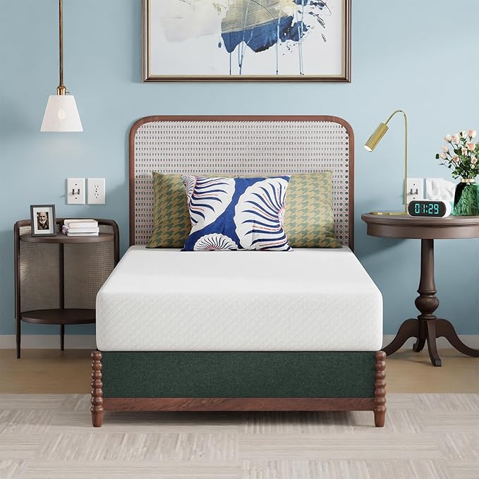 BestMassage | 8 Inch Twin Mattress | Gel Memory Foam | Medium Firm Feel | White | Bed in a Box, CertiPUR-US Certified | Pressure Relief, Cooling Ventilated Foam | Breathable Knit Cover