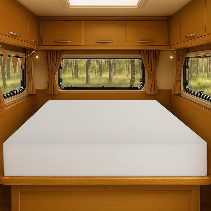 Foamma 1” x 36” x 76” Truck, Camper, RV High-Density Bunk Mattress Foam Replacement, Made in USA, Comfortable, Travel Trailer, CertiPUR-US Certified, Cover Not Included