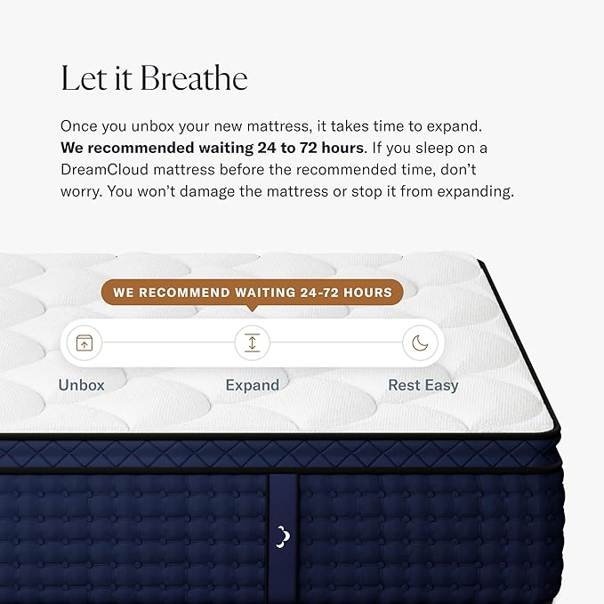 DreamCloud Premier Rest 14" Full Mattress - Luxury Hybrid Memory Foam - 365 Night Trial - Premium Pressure-Relieving Layers - Forever Warranty - Mattress in a Box - CertiPUR-US Certified