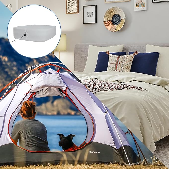 Bedecor Air Bed Sheets for Mattress Cover Removable Bed and Elastic Band Super Soft and Breathable & Deep up to 21" Light Gray King
