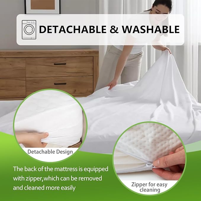 BestMassage | 5 Inch California King Mattress | Gel Memory Foam | Medium Firm Feel | White | Bed in a Box, CertiPUR-US Certified | Pressure Relief, Cooling Ventilated Foam | Breathable Knit Cover