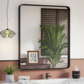 ISKM 36x30 Inch Wall Mirror for Bathroom Matte Black Metal Framed Bathroom Vanity Mirror Farmhouse Decorative Rectangular (Horizontal/Vertical)