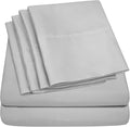 Twin XL Size Bed Sheets - 4 Piece 1500 Supreme Collection Fine Brushed Microfiber Deep Pocket Twin X-Large Sheet Set Bedding - 1 EXTRA PILLOW CASES, GREAT VALUE, Twin XL, Silver