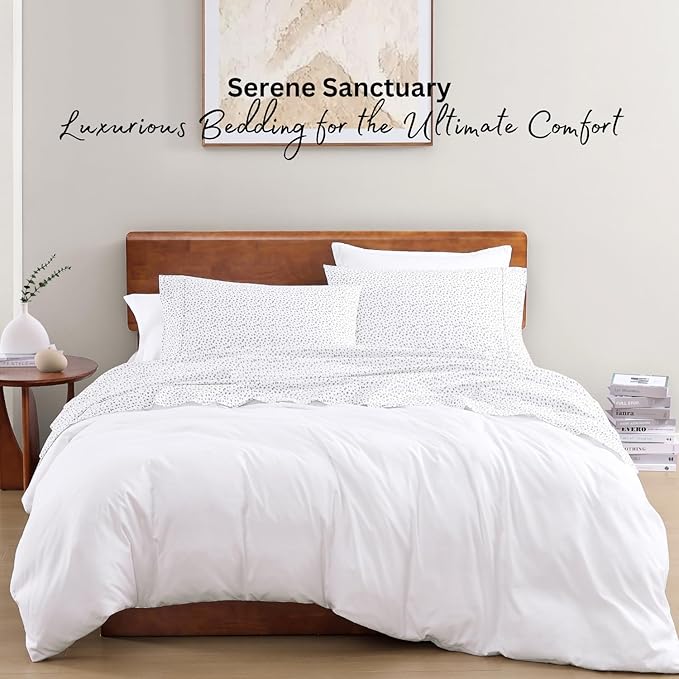 LANE LINEN RV Queen Sheets Set - 100% Organic Cotton Camper Sheet Sets 15" Deep Pocket Fitted - Haze Grey