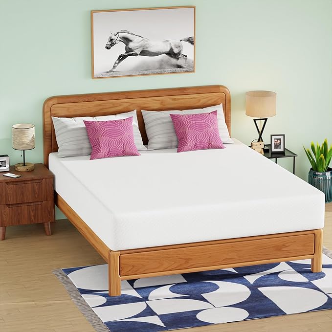 BestMassage Mattress 12 Inch Gel Memory Foam Mattress/California King Mattress/Cooling Gel Infusion/CertiPUR-US Certified/Comfy Support,White（CK）