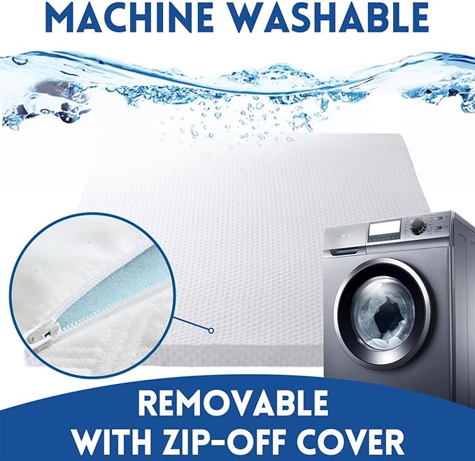 EDILLY 3 Inch Cooling Gel Memory Foam Mattress Topper Queen Size,with Removable & Washable Bamboo Cover,Soft Breathable Mattress Pad,Bed Topper for Back Pain Relief (60x80)