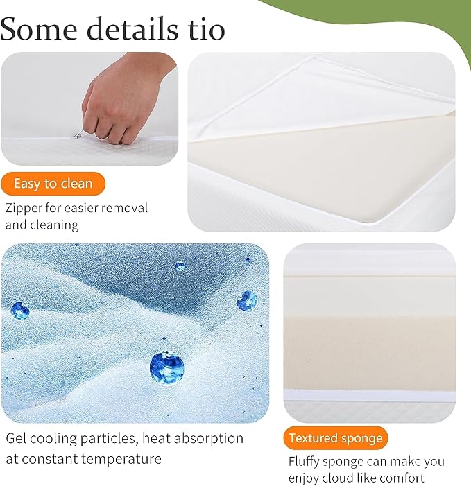 BestMassage | 12 Inch Queen Mattress | Gel Memory Foam | Medium Firm Feel | White | Bed in a Box, CertiPUR-US Certified | Pressure Relief, Cooling Ventilated Foam | Breathable Knit Cover