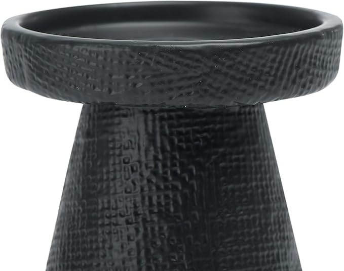 Main + Mesa Stoneware Pillar & Taper Candle Holders, Set of 2