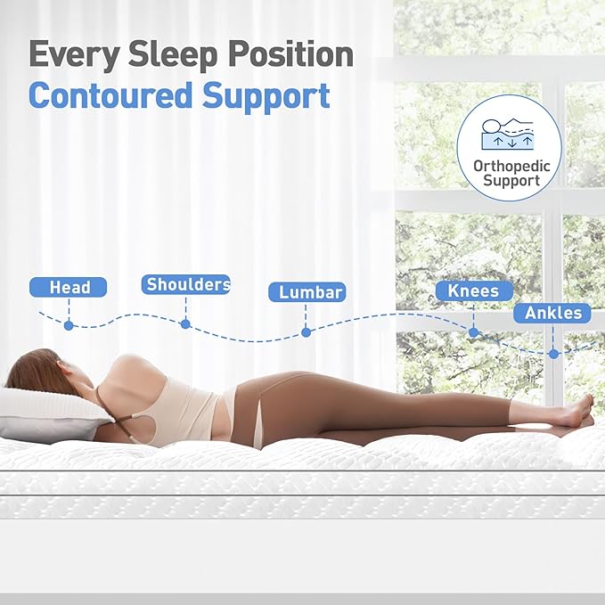 Dual Layer 3 Inch Memory Foam Mattress Topper King Size, 2 Inch Cooling Gel Memory Foam Plus 1 Inch Pillow Top Mattress Pad Cover, with 8-21 Inch Deep Pocket