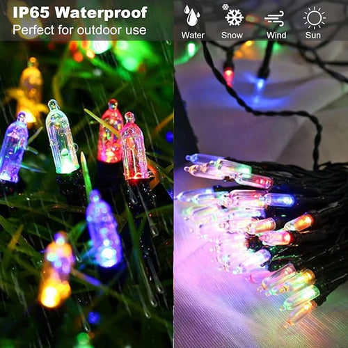 18ft Battery Operated String Lights,Outdoor String Lights Christmas Lights 50 Led String Lights with Remote Timer Waterproof for Indoor Outdoor Garden Party Christmas Decoration, Multicolor