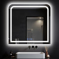 LED Bathroom Mirror, 36"x 36" LED Mirror with Lights for Bathroom, Lighted Vanity Mirrors for Wall, Anti-Fog, Dimmable, Tempered Glass, Memory Function, 3 Colors, Safe Use (White)