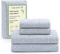 LANE LINEN Eco Friendly 100% Organic Cotton Queen Bed Sheets Set, Printed Modern Polka Dot Cotton Sheets, Soft & Comfy Low Pill Fade Resistance Fully Elasticized Queen Size Bed Set 15" deep Pockets