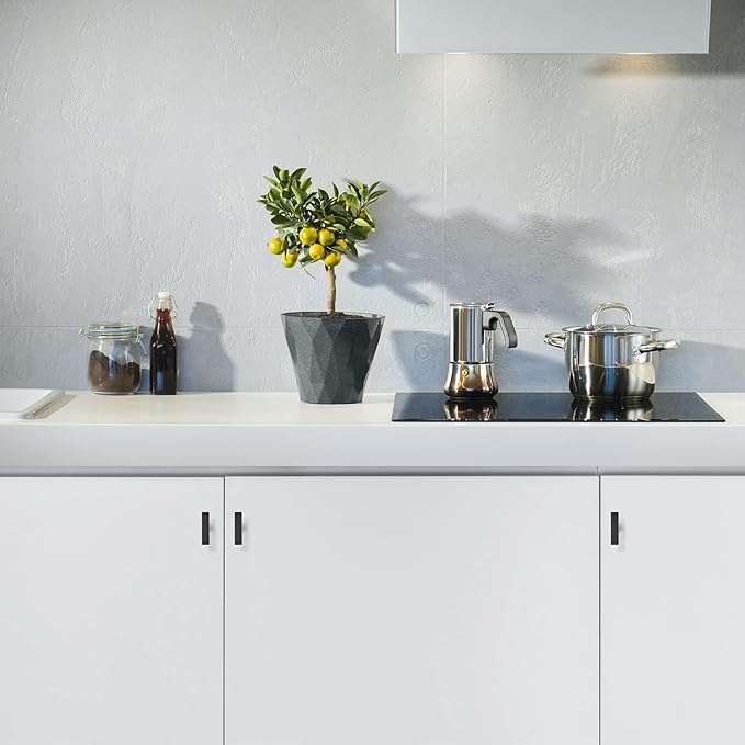 Ravinte 1 Pack Black Cabinet Pulls Single Hole Square Kitchen Cabinet Handles Matte Black Kitchen Hardware for Drawer Pulls Drawer Handles Come with Screwdriver