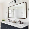ANDY STAR 48x32 Inch Bronze Bathroom Mirror, Rounded Rectangle Oil Rubbed Bronze Mirrors for Bathroom,Tube Metal Framed, 1’’ Deep Wall Mounted Vertically/Horizontal