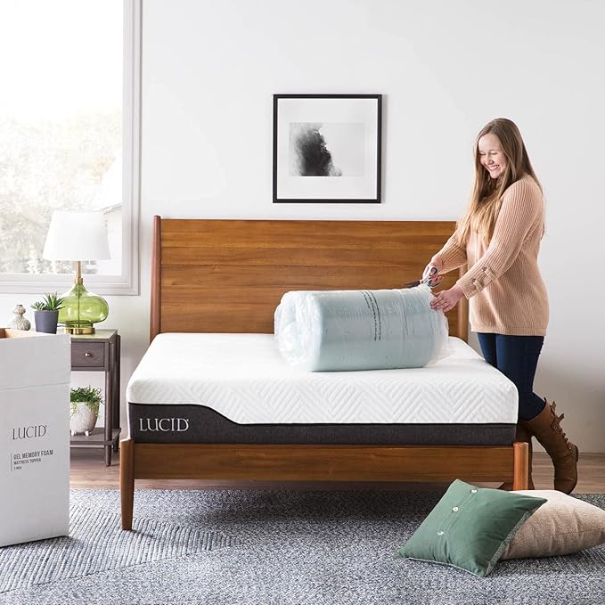 LUCID - LU30FF30GT Lucid 3 Inch Gel Infused Memory Foam Mattress, Full