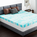 DUMOS Mattress Toppers Memory Foam Twin XL, 2 Inch Thick Bed Topper Pad Cooling Gel Infused Soft Comfy Padding Breathable for Sleeper Sofa Couch RV Camper, CertiPUR-US Certified, Blue