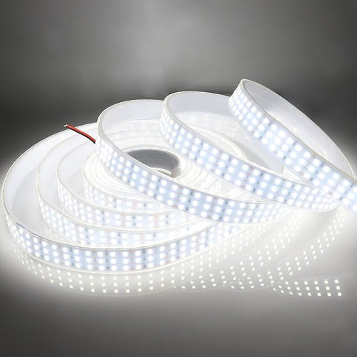 16.4Ft Super Bright Triple Row LED Strip Lights, Daylight White 6000K DC12V 1800LEDs Dimmable Flexible Truck LED Tape Lights, Outdoor Waterproof IP67 Wheel Light Strips