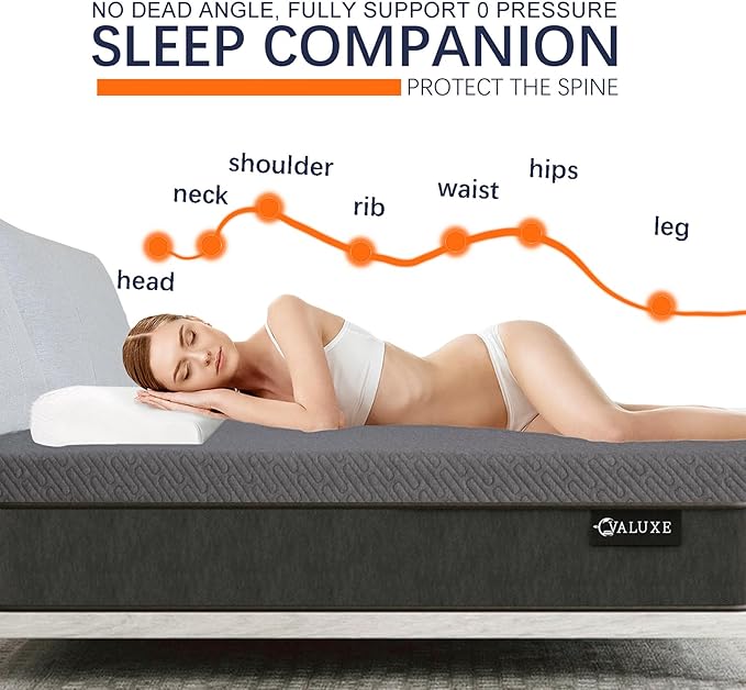 VALUXE 3 Inch Gel Memory Foam Mattress Topper Full Size High Density Cooling Pad Pressure Relief Bed Topper Grey (with Removable & Washable Bamboo Cover)