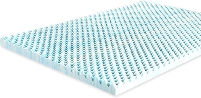ZINUS 3 Inch Swirl Gel Cooling Memory Foam Mattress Topper, Cooling Airflow Design, CertiPUR-US Certified, Full