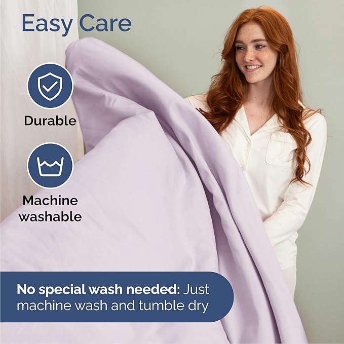 Cal King 6 Piece Sheet Set - Comfy Breathable & Cooling - Soft Hotel Luxury Bedding Set w/ 8-16 Inch Deep Pockets - 1 Flat & 1 Fitted Sheet & 4 Pillowcases - Wrinkle Free & Easy Care - Light Lavender