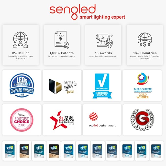 Sengled Alexa Light Bulb, S1 Auto Pairing with Alexa Devices, Warm Smart Light Bulbs, Bluetooth Mesh Smart Home Lighting, E26 60W Equivalent, 800LM, 1-Pack