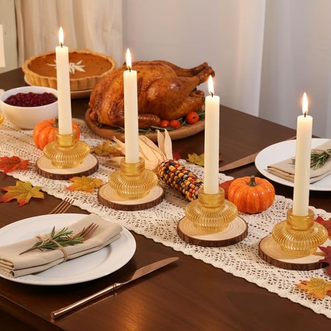 Candlestick Candle Holders 10 Pcs Candle Stick Holder Gold Taper Candle Holder Candle Stand for Wedding Party Thanksgiving Halloween Birthday Mantel Baby Shower Table Centerpieces Decor