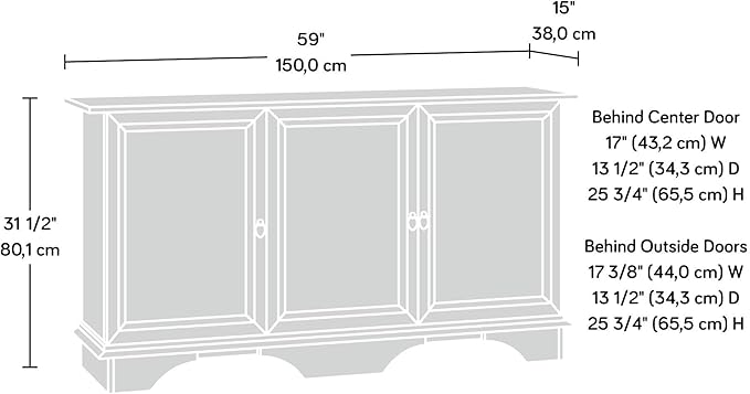 Sauder Viabella Storage Cabinet, Curado Cherry finish