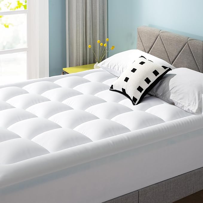 Best Price Mattress 3 Inch Pillowtop Mattress Topper and Pad Combo, 2 Inch Egg Crate Foam Mattress Topper, 1 Inch Plush Mattress Pad, Certified Safe Foam and Fabric, Dorm Essentials, Queen