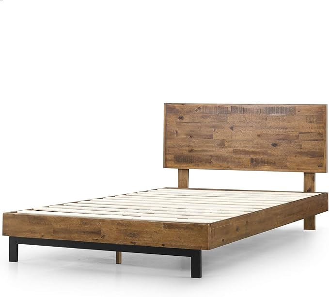 ZINUS Tricia Wood Platform Bed Frame with Adjustable Headboard / Wood Slat Support with No Box Spring Needed / Easy Assembly, Full