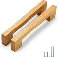 Burlywood Square 7-1/2in 8 pcs Wooden Drawer Pulls Handle pulls for cabinets Kitchen Cabinet Drawer pulls Cabinet Door Pull
