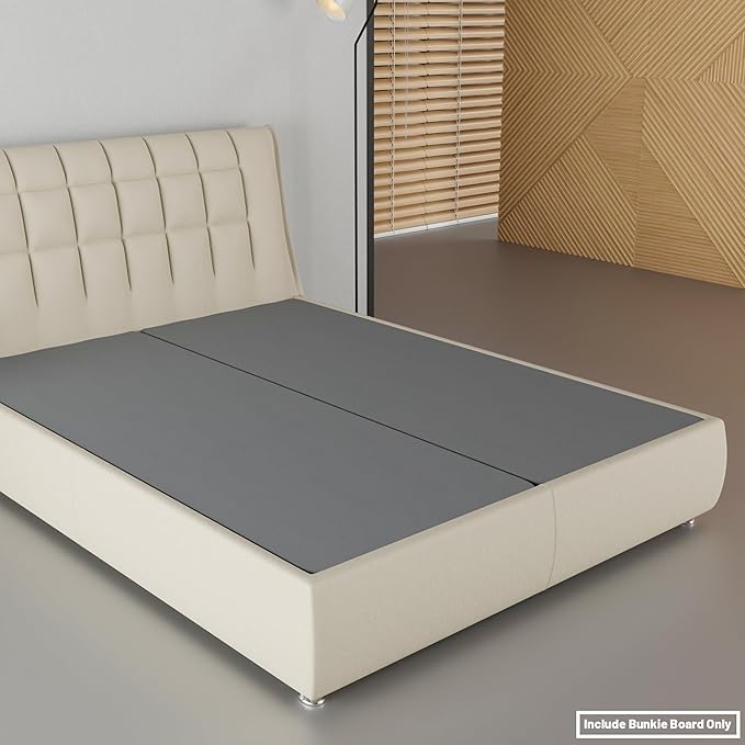 Spinal Solution, 1.5-Inch Split Bunkie Board for Mattress/Bed Support - Fully Assembled, Improved Comfort and Support, King, Gray