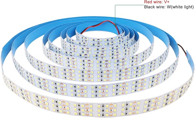 16.4ft SMD 2835 White LED Strip Lights 12V 1800 LEDs Triple Row Daylight White 6000K Dimmable LED Flexible LED Tape Lights for Home Decor(Non-Waterproof IP20)