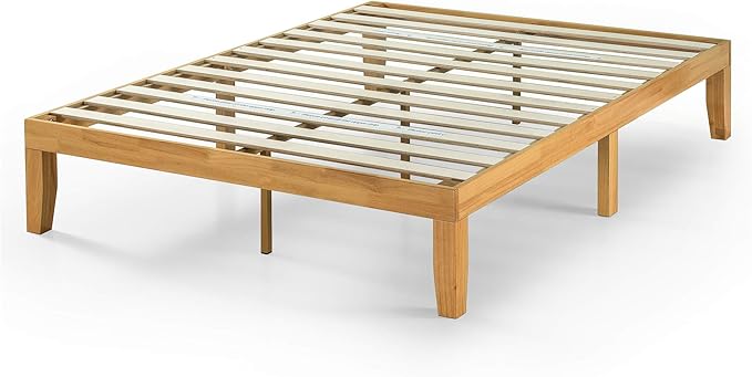 ZINUS Moiz Wood Platform Bed Frame, Wood Slat Support, No Box Spring Needed, Easy Assembly, Natural, Full