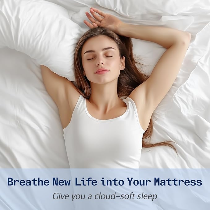 SOPAT Mattress Topper Full XL Size Extra Thick Mattress Pad 8-21" Deep Pocket Soft Down Alternative Fill Mattress Protector Pillow Top Mattress Cover (54x80 Inches, White)
