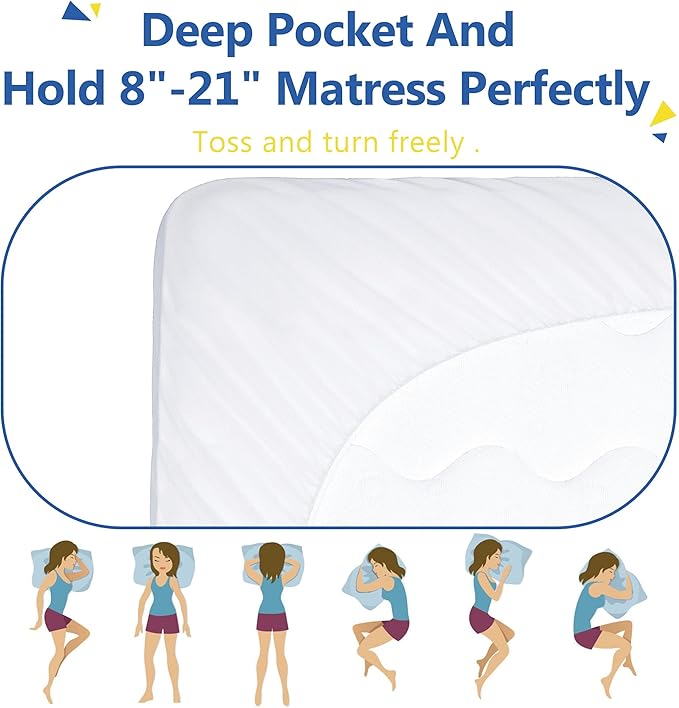 Aemicion Extra Thick Mattress Topper Queen, 4 Inch Extra Soft Mattress Pad Cover, Pillow Top Matress Topper with with 18" Deep Pocket 60" x 80"