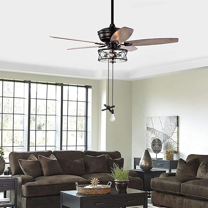 Ceiling Fan Pull Chain,Ceiling Fan Cords Ceiling Fan Chain Pulls with 2PCS 12inch Beaded Ball Extension Chains for Celing Fan Light and Wall Lamps, Cabinet Light (Light Bulb and Fan Shape), Matte ORB