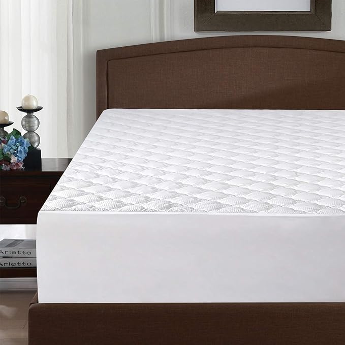 Queen Mattress Pad Thick Quilted Mattress Topper, Air Mattress Cover, Super Soft Breathable and Noiseless Down Alternative Fiber Extra Thick Mattress Pad with Deep Pocket Fits up to 23 Inch Mattress
