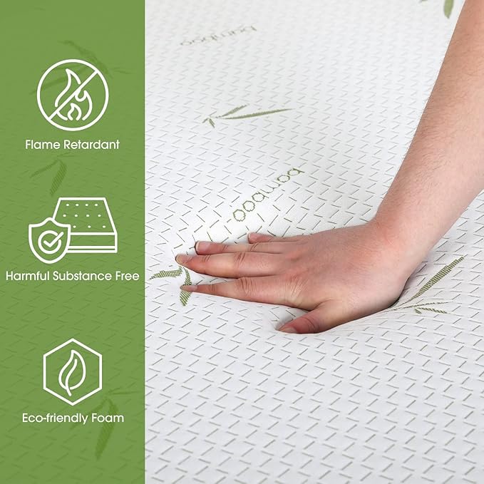 BestMassage | 6 Inch King Mattress | Gel Memory Foam | Medium Firm Feel | White | Bed in a Box, CertiPUR-US Certified | Pressure Relief, Cooling Ventilated Foam | Breathable Knit Cover