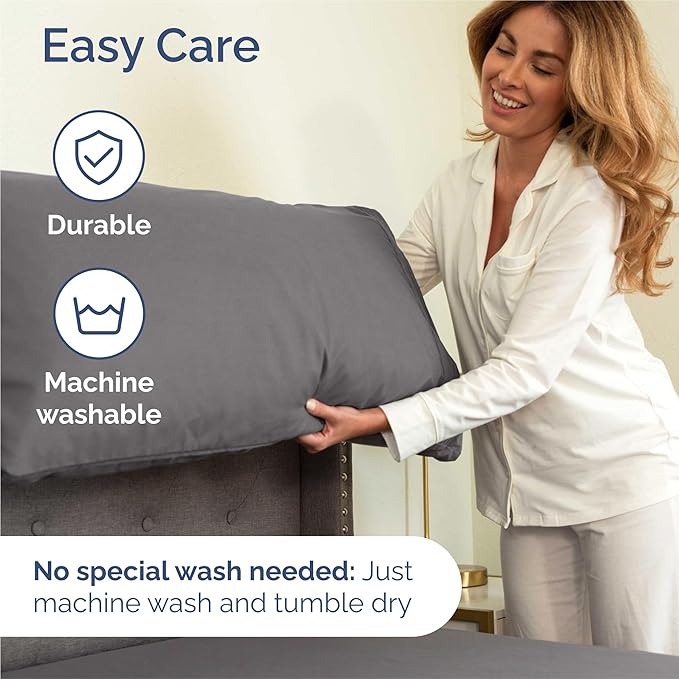 Queen 6 Piece Sheet Set - Comfy Breathable & Cooling - Ultra-Soft Hotel Luxury Bedding Set with 8-16 Inch Deep Pockets - 1 Flat & 1 Fitted Sheet & 4 Pillowcases - Wrinkle Free & Easy Care - Dark Grey