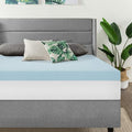 Best Price Mattress 4 Inch Ventilated Memory Foam Mattress Topper, Cooling Gel Infusion, CertiPUR-US Certified, Dorm Essentials, Cal King