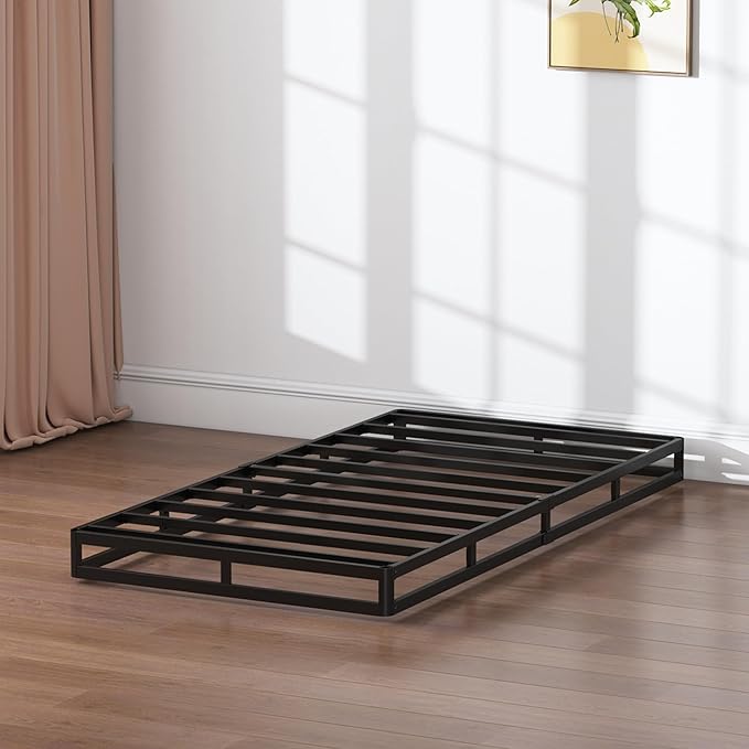 Box Spring Twin XL - 3 Inch Heavy Duty Low Profile Metal Box Springs for Twin XL Bed, Mattress Foundation, Easy Assembly,Easy Clean Cover